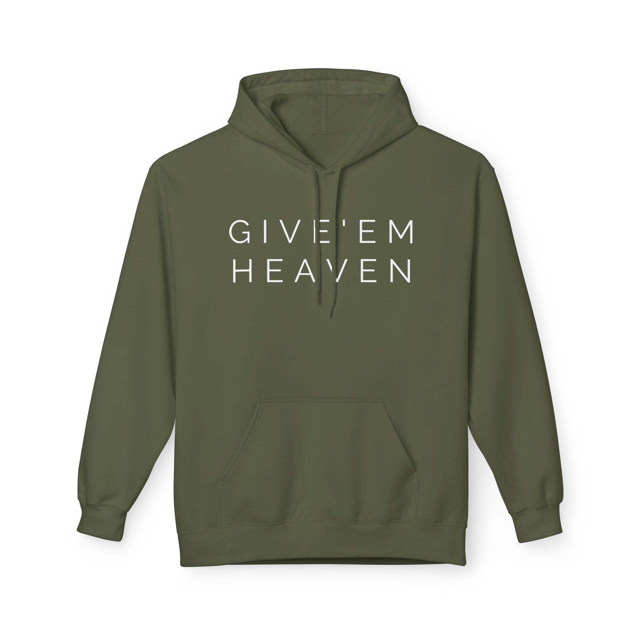 Give'em Heaven Hoodie: Unisex Midweight Softstyle Fleece