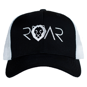ROAR TRUCKER HAT - BLACK/WHITE